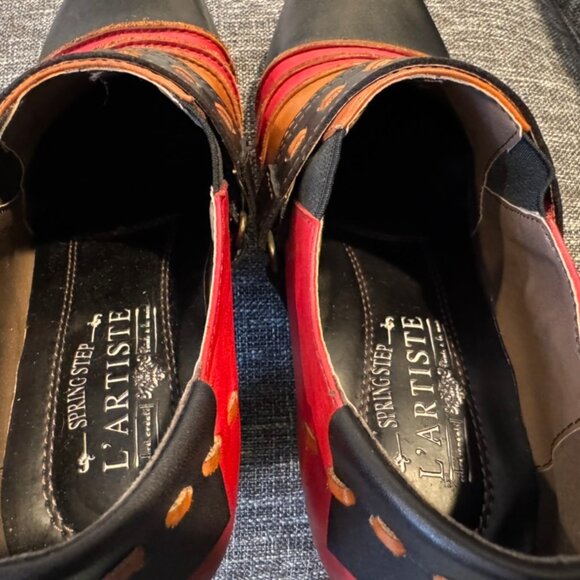 L’Artiste by Spring Step “Wondrous” Bootie – Red Leather – Women’s 36 (US 5.5–6) - Picture 6 of 10